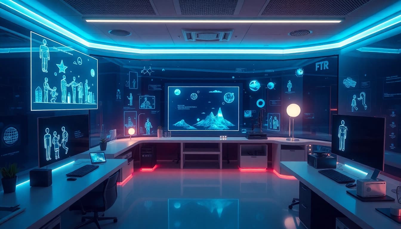Explore the innovative design of Janitor AI's virtual assistant workspace showcasing advanced AI character interactions.