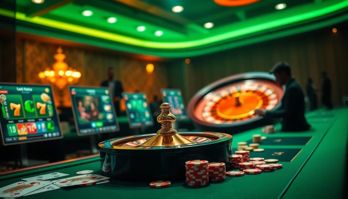 Experience thrilling gambling on TG88.com with vibrant casino visuals featuring cards, chips, and a roulette wheel.