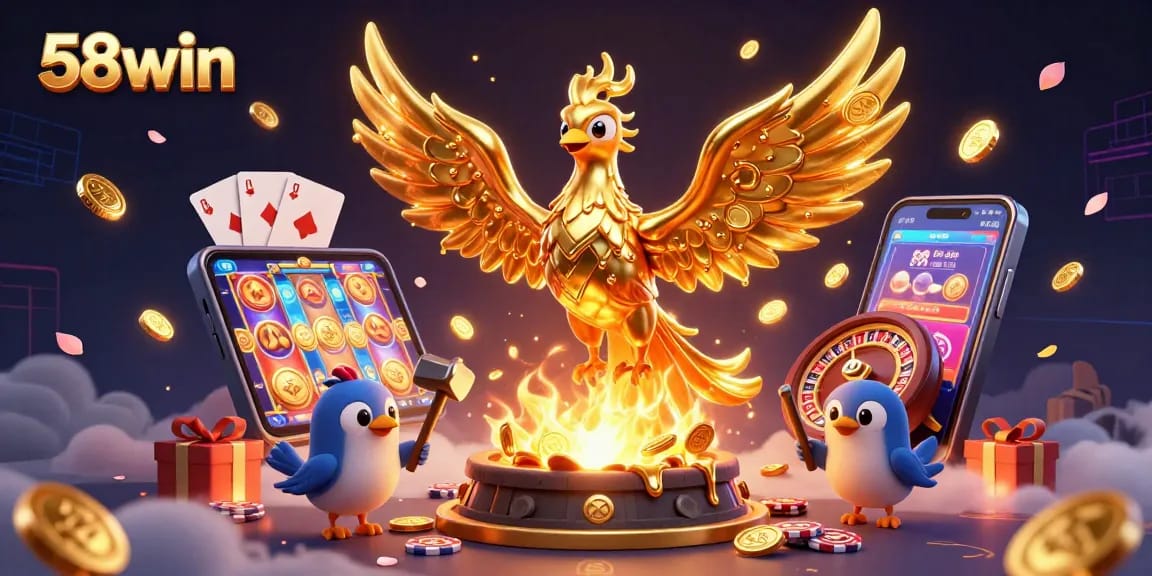 Experience thrilling wins at 58win with a vibrant casino scene full of dynamic gaming action.