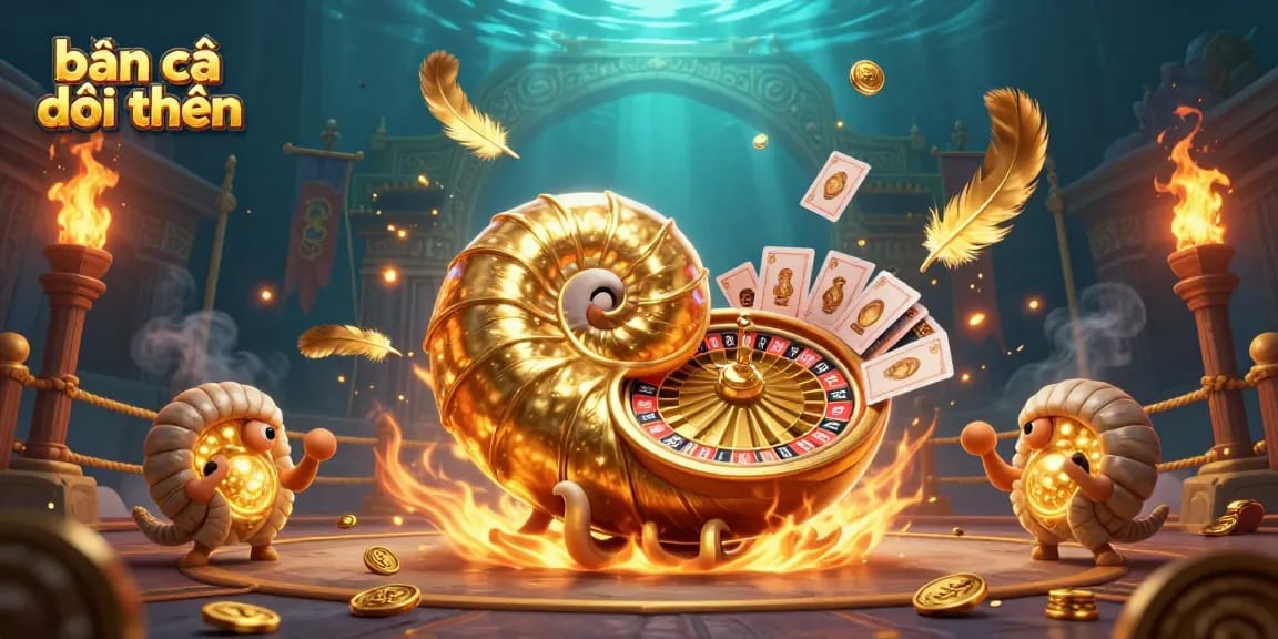Engage in exciting bắn cá đổi thưởng with a dynamic 3D scene showcasing vibrant sea creatures and thrilling underwater action.