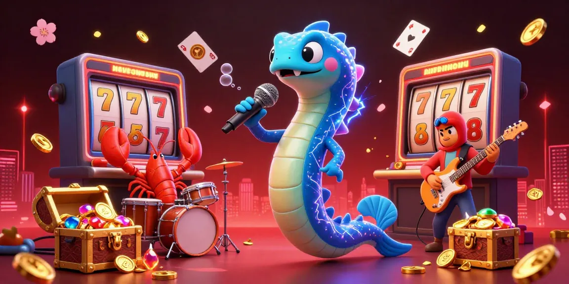 Experience the electrifying V79 underwater casino, featuring a lively DJ eel, lobster drummer, and seahorse guitarist amidst a treasure explosion.