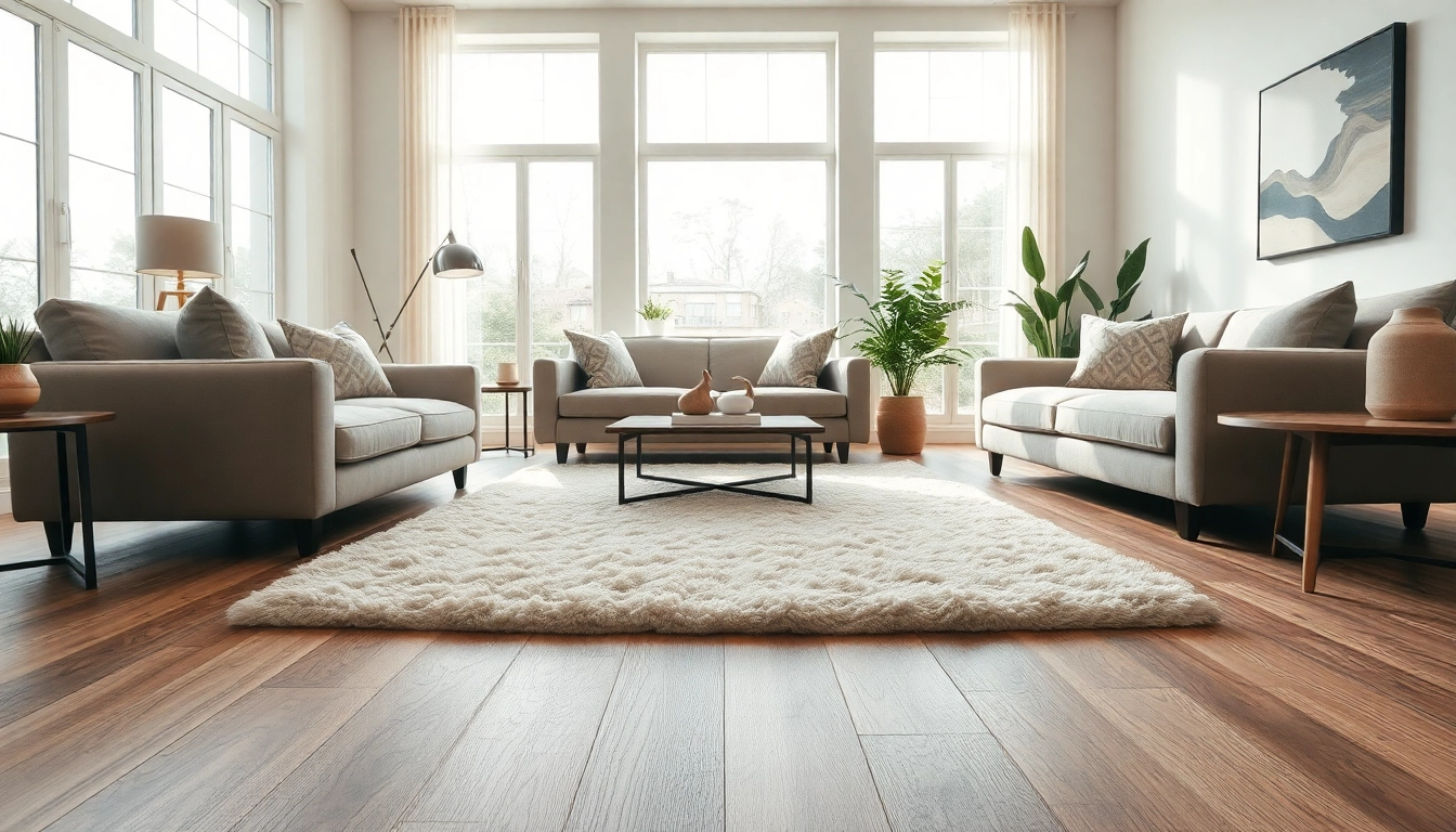Transform your space with discount vinyl flooring that enhances any modern living room.