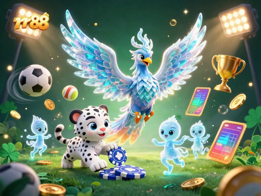 Experience the magical world of rr88 with vibrant characters and dynamic casino elements.
