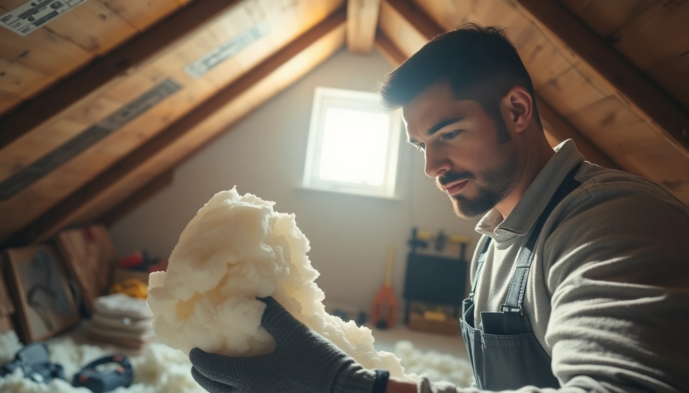 Efficient loft insulation removal specialist expertly extracting foam insulation in an attic.