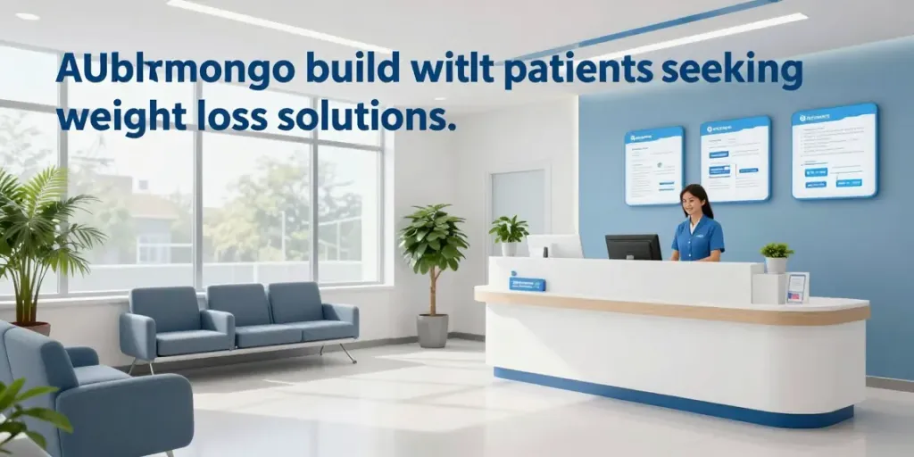 "Pharmacy weight loss services in a welcoming medical clinic environment, emphasizing patient care and support."