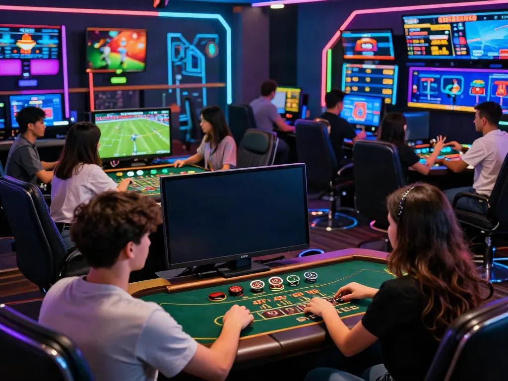 Players enjoying sports betting and live casino games on TX88, showcasing excitement and engagement.