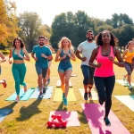 Group of diverse individuals exercising together, emphasizing effective weight loss methods.