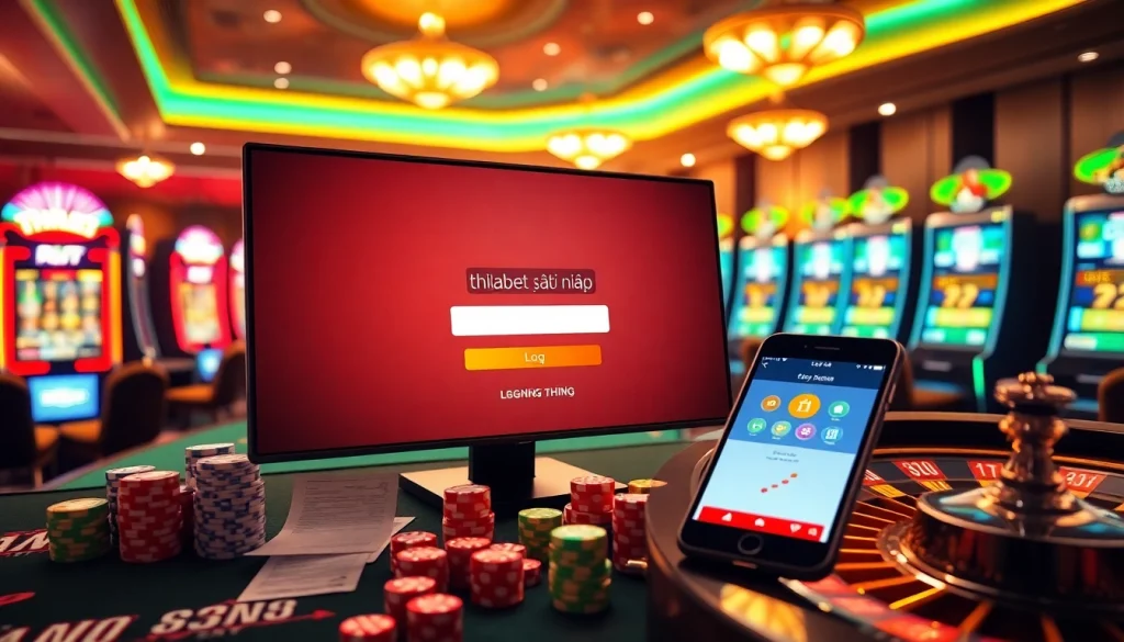 Experience seamless thabet đăng nhập on a vibrant casino interface, showcasing lively games and professional betting tools.