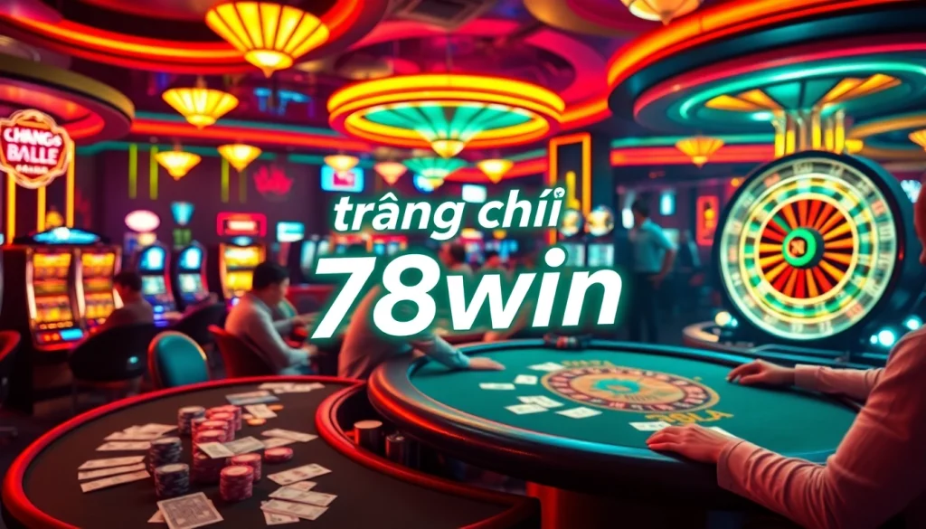Exciting gameplay at trang chủ 78win showcasing poker, slots, and roulette.
