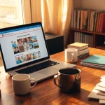 Discover how buying postage stamps online is simplified with an inviting home office scene.
