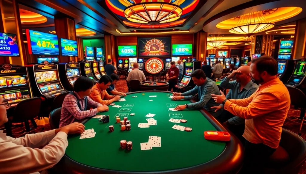 Enjoying a winning moment at norska casino utan svensk licens with vibrant poker chips and an intense game of cards.