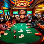Enjoying a winning moment at norska casino utan svensk licens with vibrant poker chips and an intense game of cards.