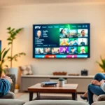 Enjoy a seamless experience with iron iptv using a vibrant screen showcasing diverse channels.