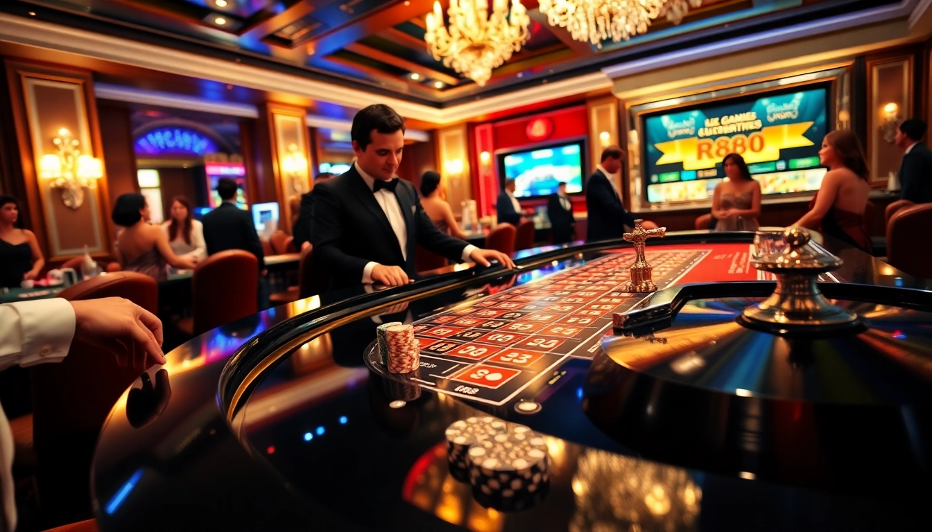 Experience thrilling gameplay at rr88 with vibrant casino scenes and engaging betting action.