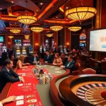 Exciting casino scene showcasing 상품권소액결제 options with lively gambling activities.
