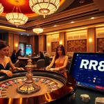 Players enjoying roulette at RR88's luxurious casino, where excitement and professionalism meet.