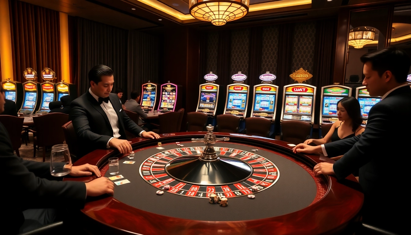 Experience the excitement of GG88 at a luxurious casino table with vibrant poker chips.