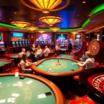 Engaged players enjoying a vibrant casino environment, inspired by https://uu88.casa/ with lively poker games.