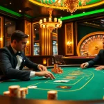 Players at a luxurious poker table enjoying an engaging game at BJ 888 casino.