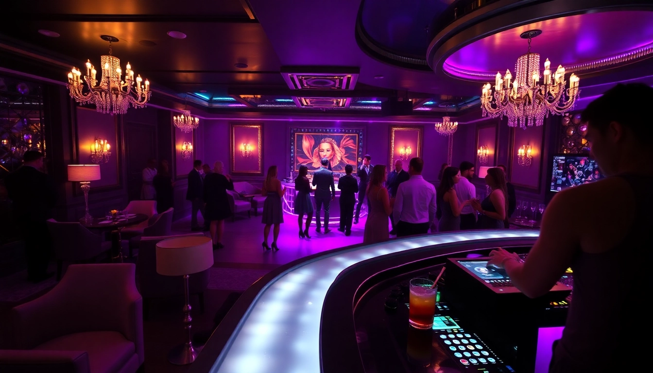 Exciting nightlife at Club sxm, featuring elegant performers and vibrant ambiance.