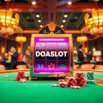 Players engaging with the doaslot slot machine in a vibrant casino environment.