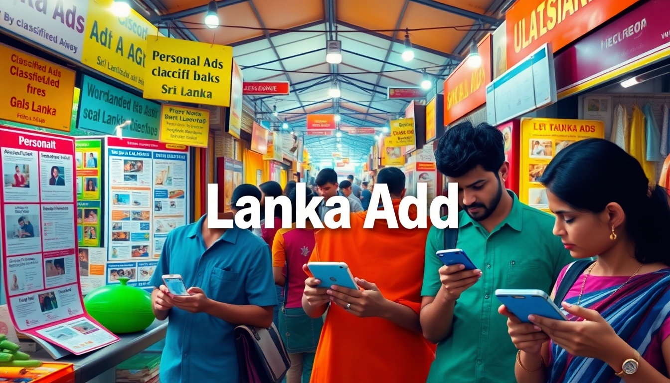 Lively Sri Lankan marketplace featuring diverse Lanka Add classified ads and engaging locals.