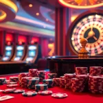 Experience thrilling gameplay at 98win with vibrant casino tables and exciting poker chips.