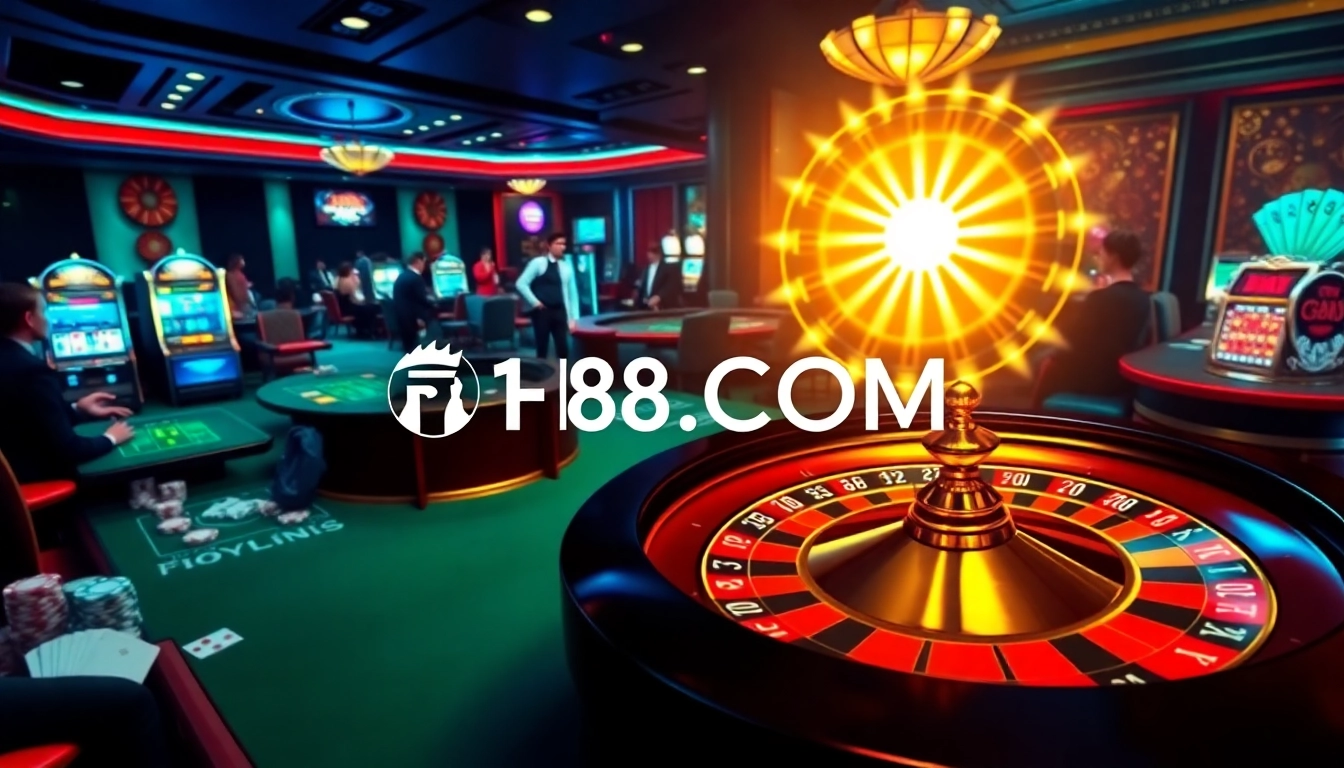 Experience luxury gaming at F168.COM with various casino games and vibrant atmospheres.