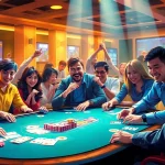 Exciting virtual poker scene at gamebaidoithuong.com.vc, showcasing diverse players and colorful digital cards.