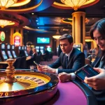 Players enjoying casino thrills at http://luck8f.cn.com/ with colorful slots and engaging poker tables.