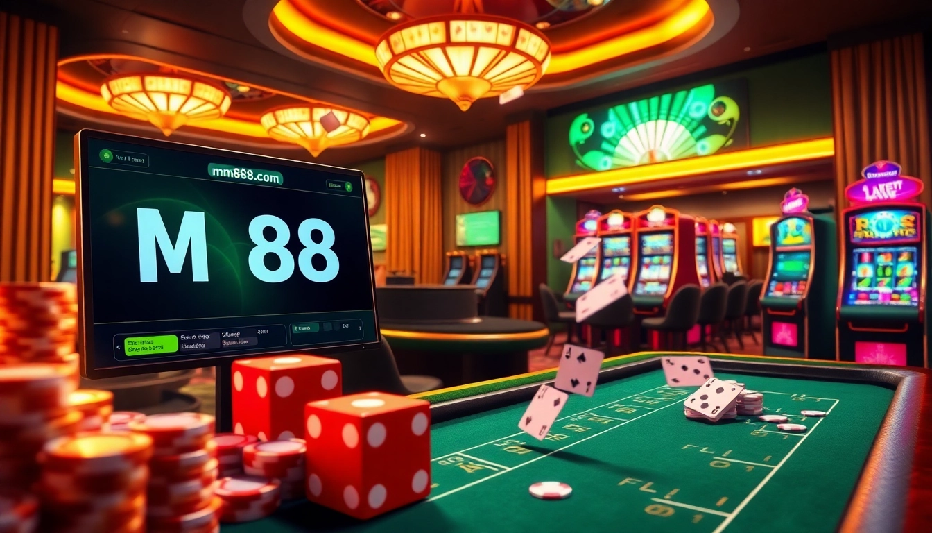 Experience the thrilling gameplay at mm88.com with professional casino elements and lively gaming atmosphere.