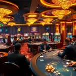 Players excitedly engage in games at 789club casino, showcasing vibrant tables and slot machines.
