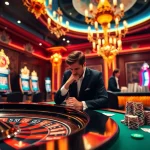 Tác giả Trần Chinh analyzing gambling strategies at a luxurious casino table.