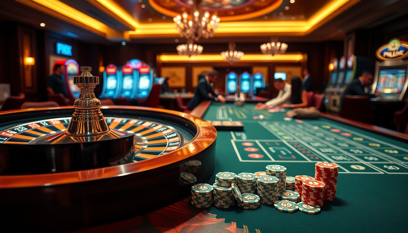 Experience thrilling gaming at go88hv.com with poker chips and roulette wheel.