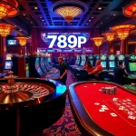 Experience the excitement of 789P at a vibrant casino with lively gaming tables and slot machines.