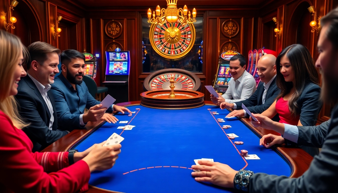 Experience the excitement of gambling at home vvjl with players enjoying poker and roulette.