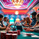 Engaging players at a vibrant online casino scene epitomizing luck8win.live excitement and immersion.