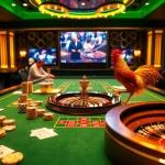 Experience the thrill of Nhà cái đá gà with professional cockfighting betting, vibrant game tables, and engaged players.