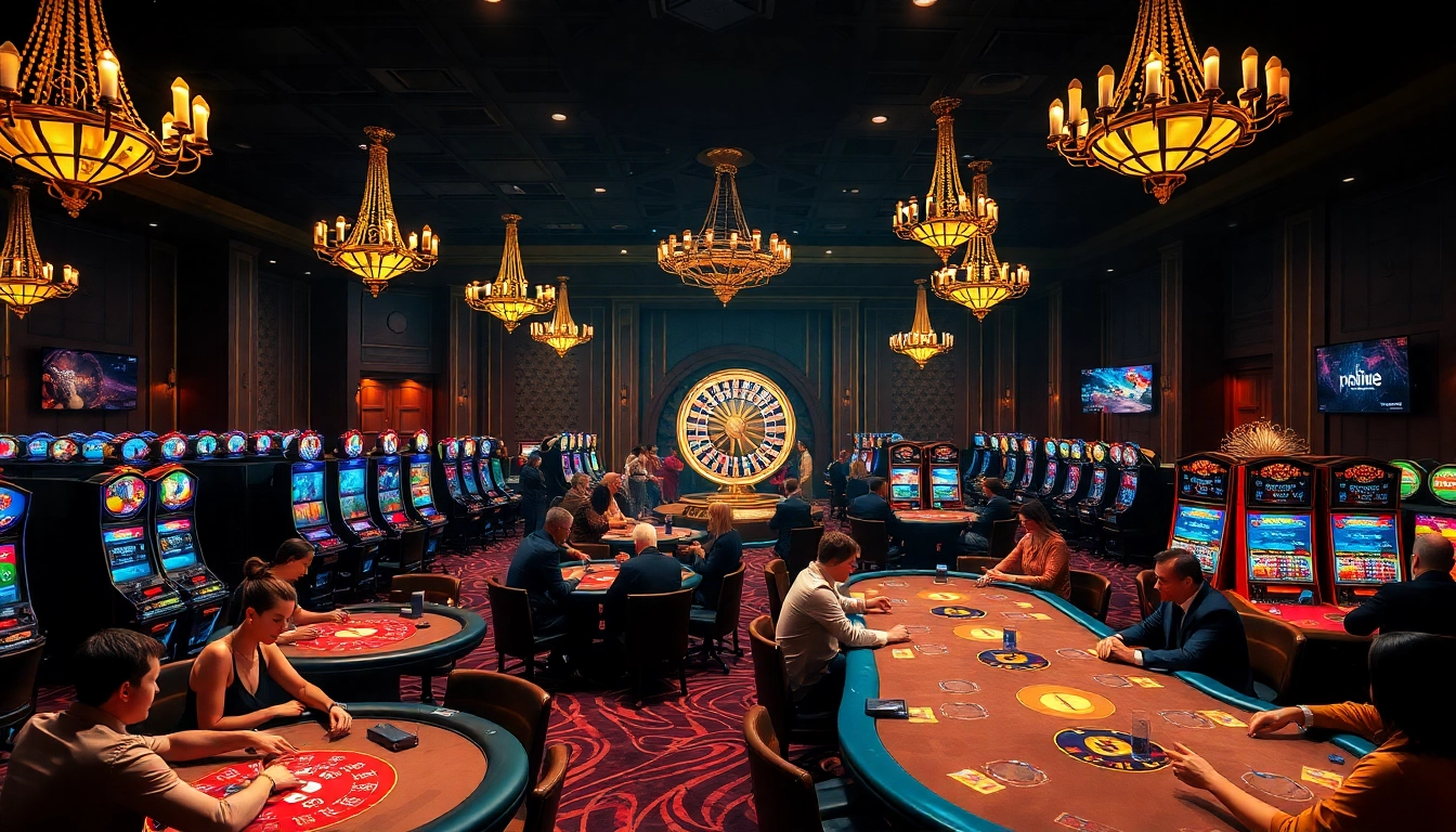Experience the excitement of 123win pro with lively casino gaming and players competing at tables.