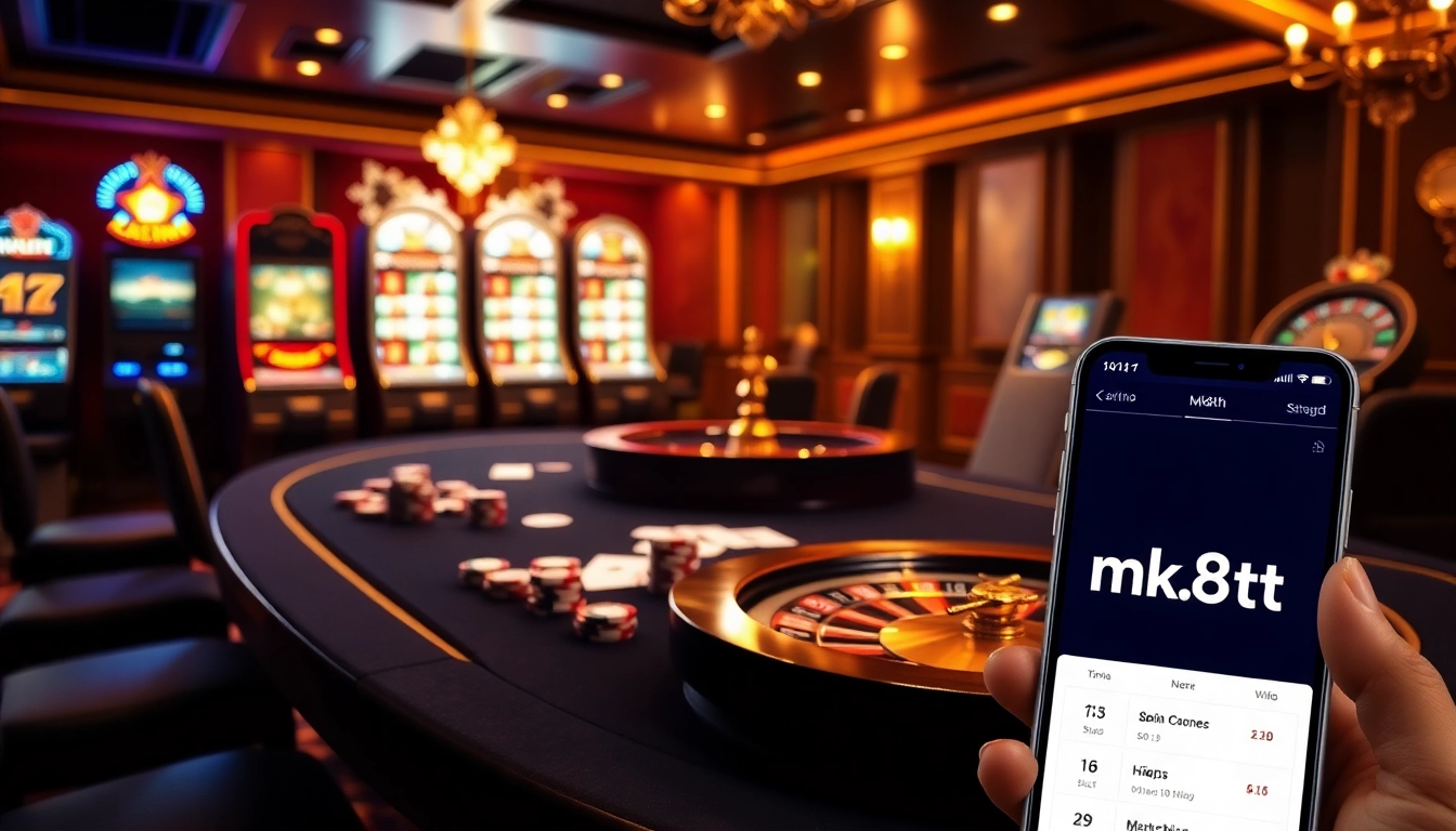 Casino gaming excitement with mk8th.net showcasing poker and slots engagement.