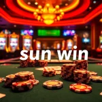 Experience thrilling poker excitement at the sun win casino with vibrant chips and cards.