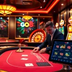 Action-packed scene at the trang chủ go8 casino, featuring engaged players at poker and roulette tables.