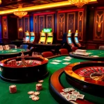 Experience thrilling gameplay at https://gamemanclub.wiki with vibrant poker tables and roulette wheels capturing the essence of luxury gambling.