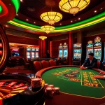 Engaging casino atmosphere highlighting 777win with poker chips and roulette.