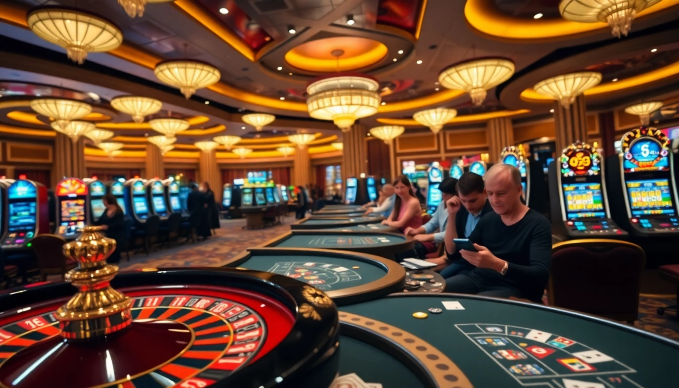 Experience excitement at trang chủ 98win with players engaging in casino games and online betting.