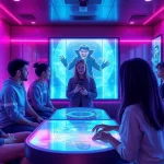 Engaging NSFW AI chatbots in a cozy digital lounge for interactive conversations.