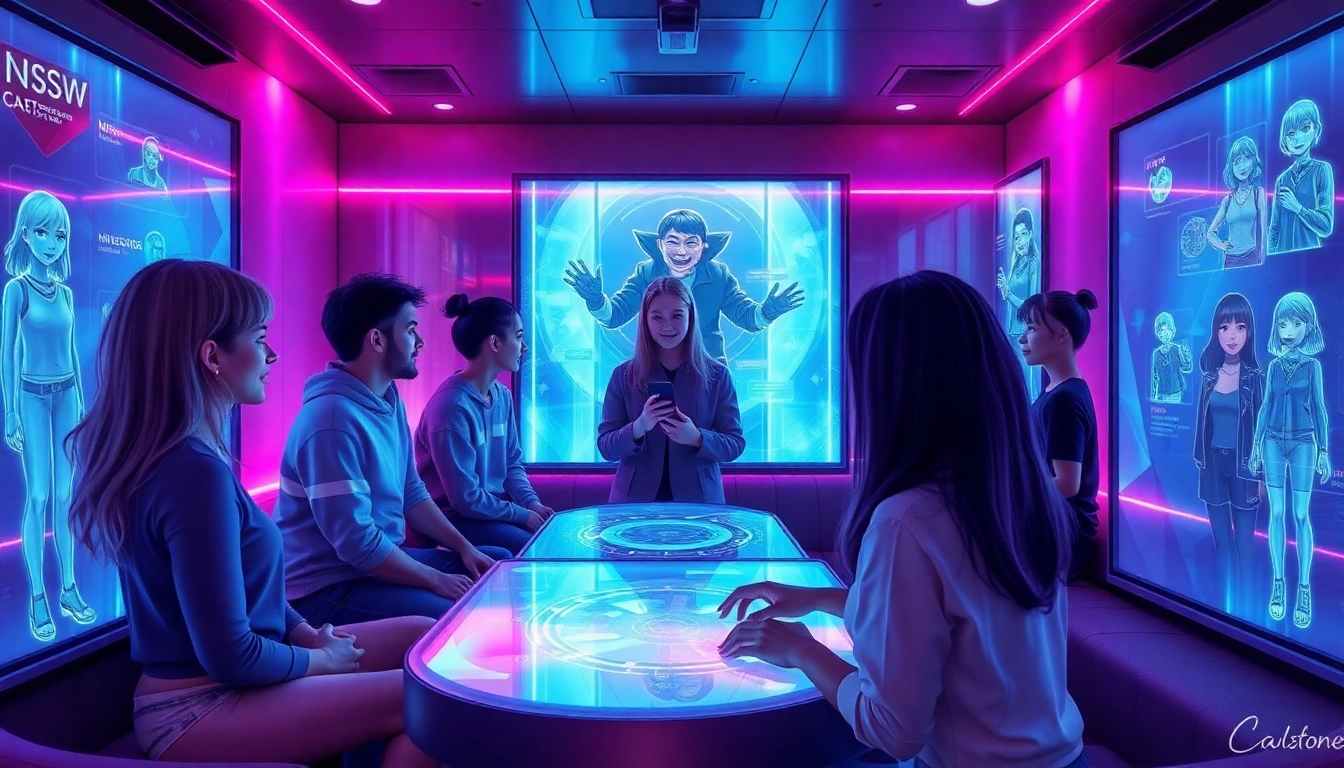 Engaging NSFW AI chatbots in a cozy digital lounge for interactive conversations.