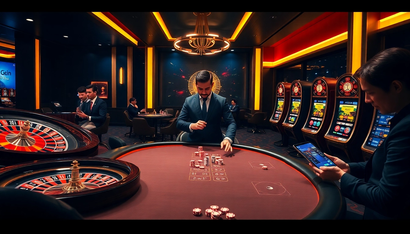 Experience the thrill of gambling with "vào PS99" at a luxurious casino table filled with excitement.