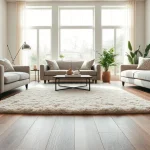 Transform your space with discount vinyl flooring that enhances any modern living room.