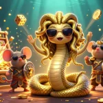 Win big with UFABET in this vibrant 3D casino scene featuring lively characters and lively game elements.
